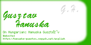 gusztav hanuska business card